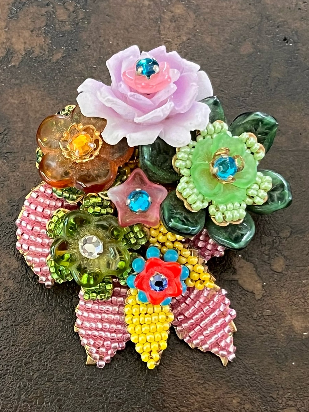 Vintage Stanley Hagler Floral Brooch